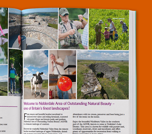 Nidderdale Visitor guide double page spread zoom