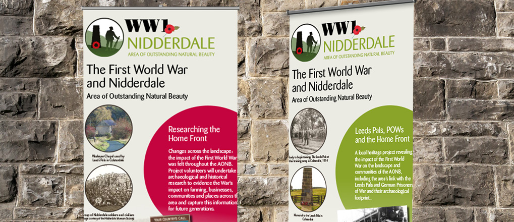 Pop up WW1 Banners created for Nidderdale
