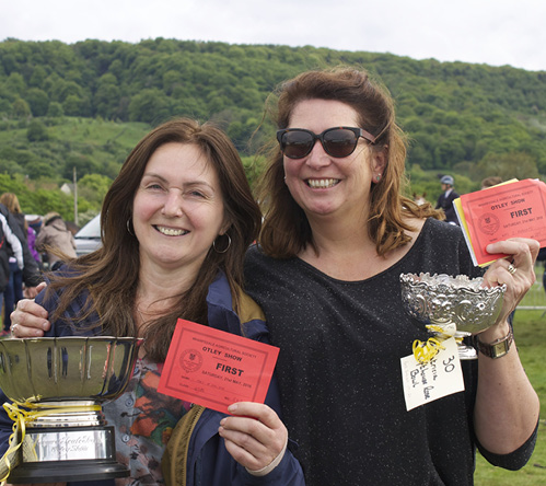 Smiling ladies with trophies at Otley Show 2016