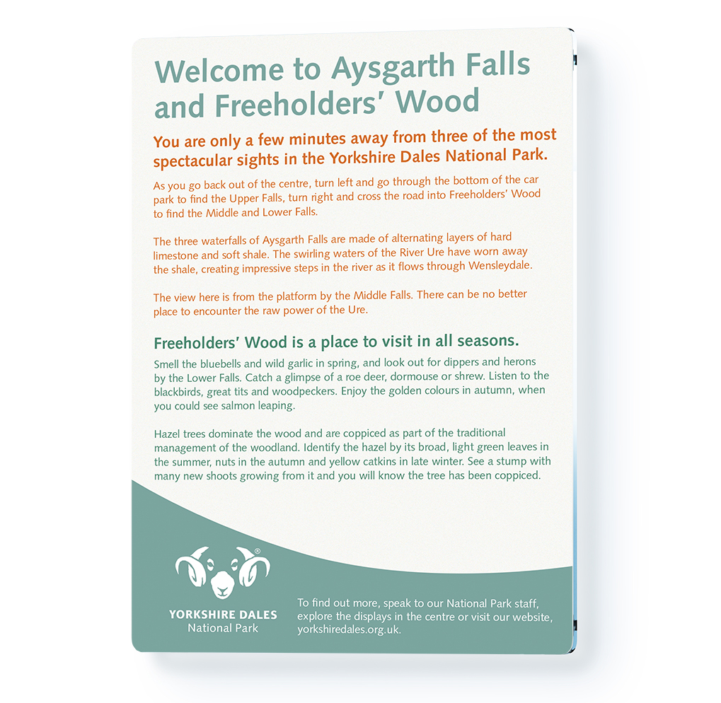 Aysgarth Falls Information Board