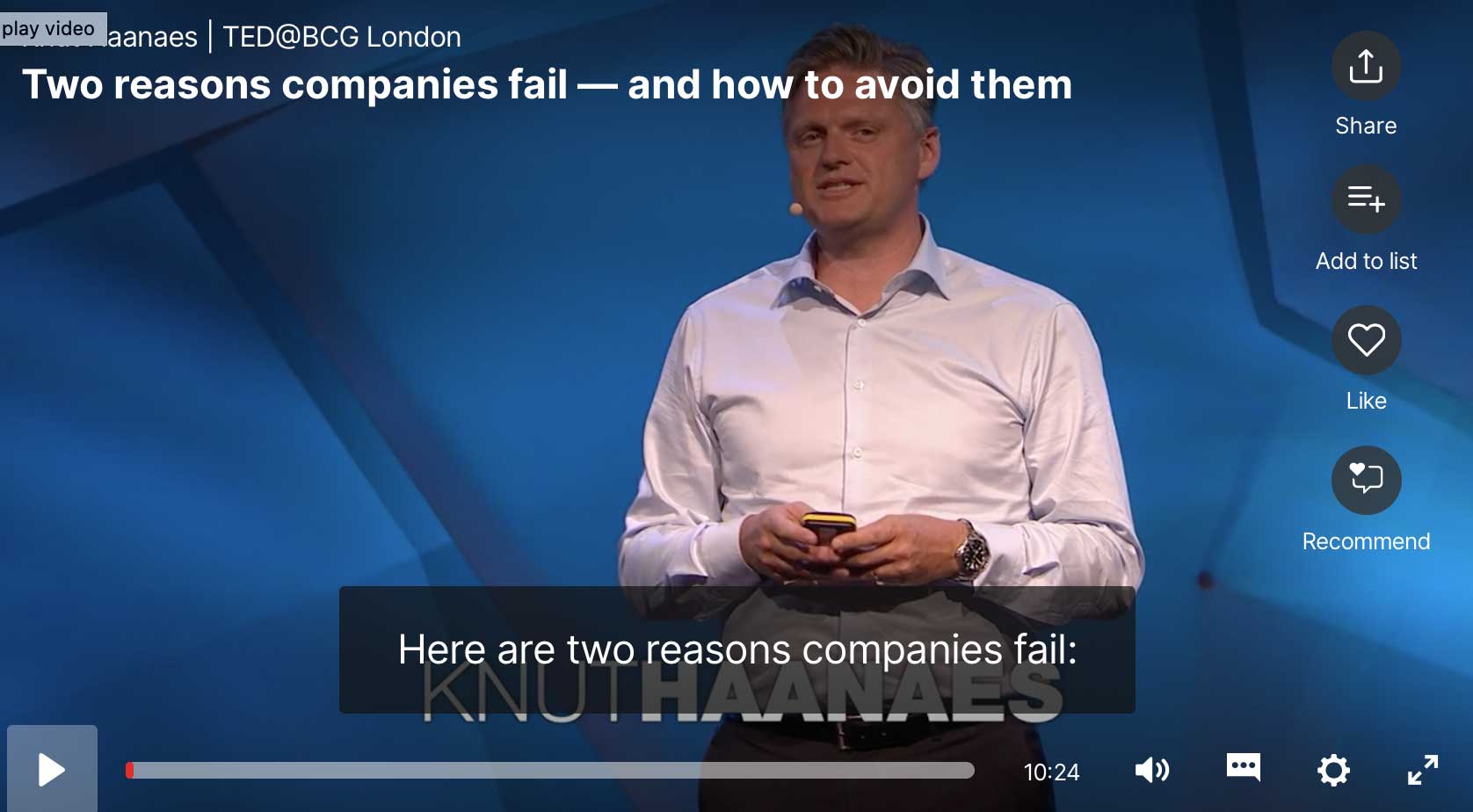 Two reasons why companies fail