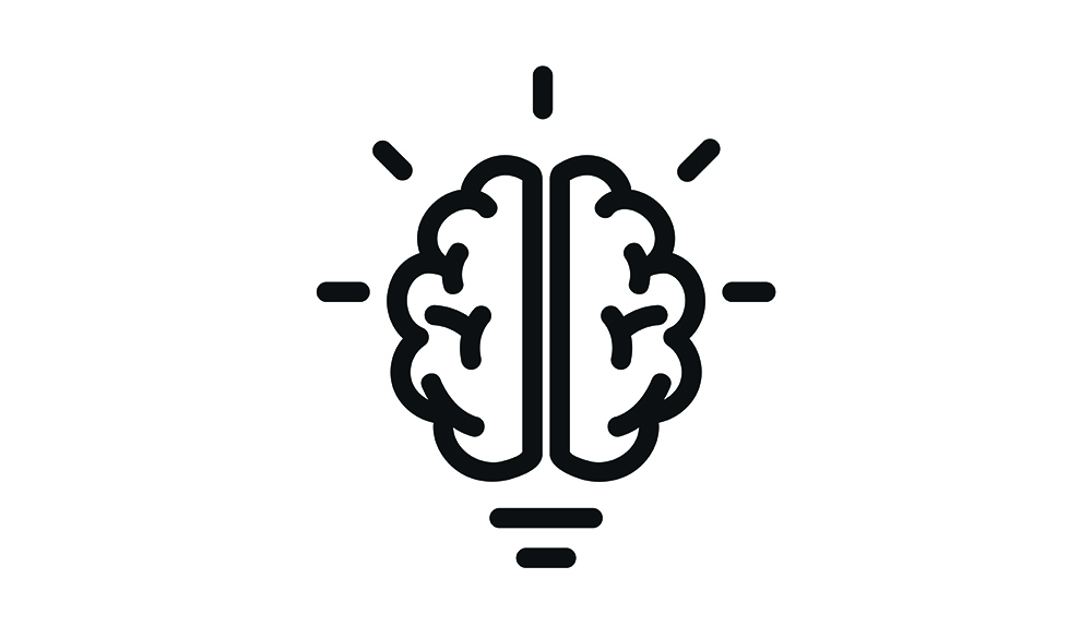 Creative brain line icon